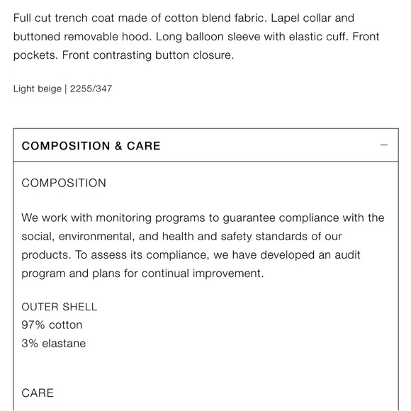 Zara hooded oversized trench coat - Picture 16 of 16